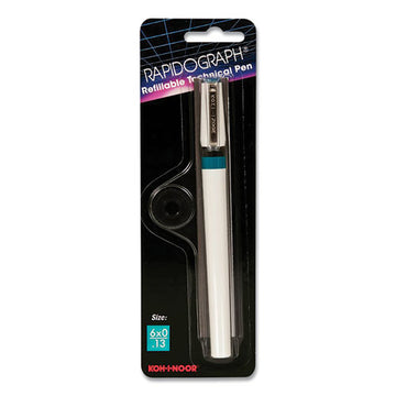 Koh-I-Noor 3165 Series Rapidograph Technical Drawing Fountain Pen, 6x0 0.13 Mm, White-teal Barrel freeshipping - TVN Wholesale